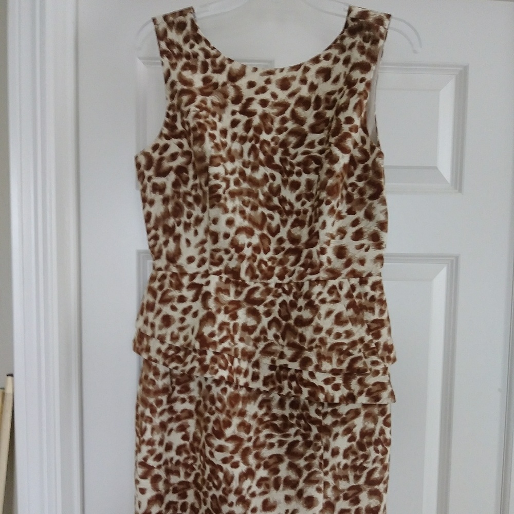 Love 21 Animal Print Peplum Dress Size Large.